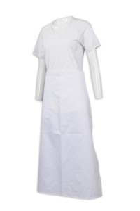 AP138 訂做淨色半身圍裙 35%棉 65%滌 圍裙供應商